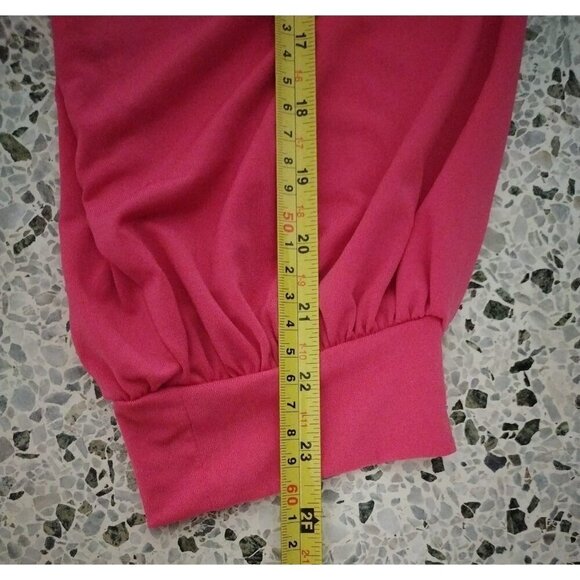 Womens Wdirara Pink Long Sleeve Bodysuit, Size XL. NWT - Picture 9 of 9